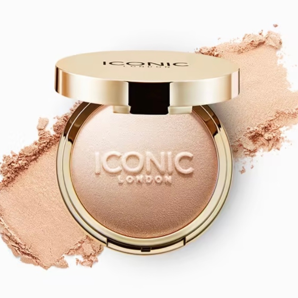 New Lit & Luminous Highlighter Powder Baked Bright Glow Giving ICONIC London